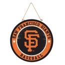 San Francisco Giants Round Door Decor with Hanging Rope, 18x18