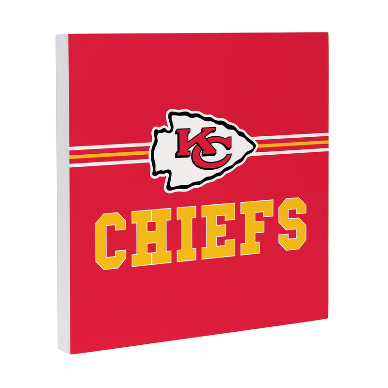 Kansas City Chiefs Wood Wall Sign, 12x12