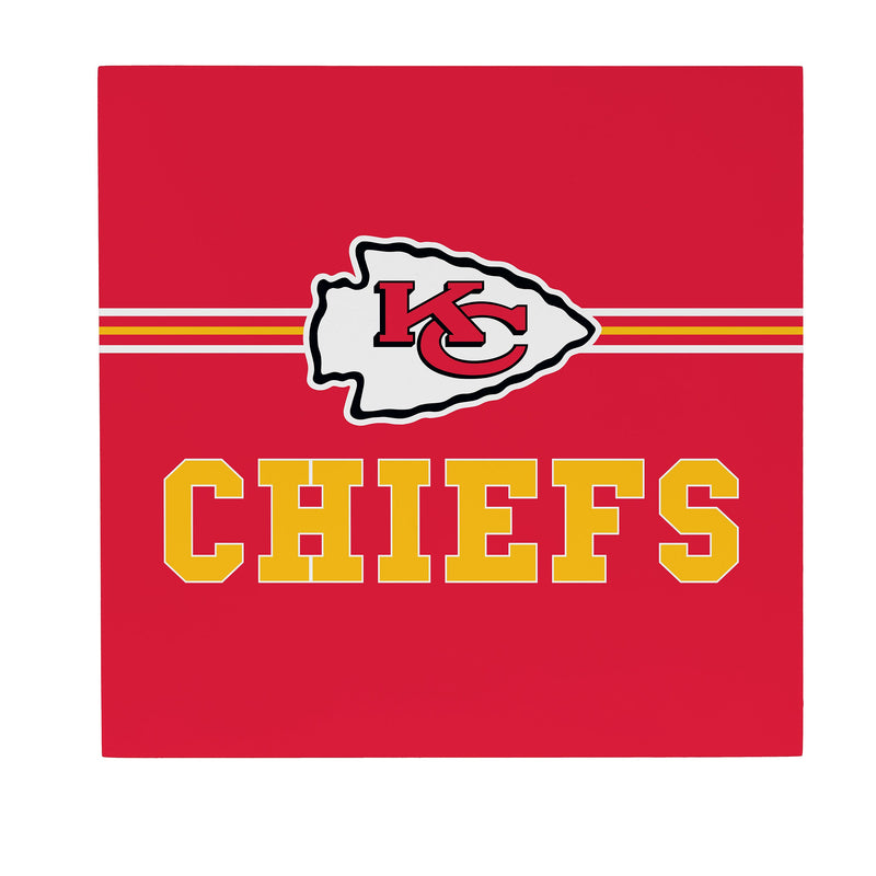 Kansas City Chiefs Wood Wall Sign, 12x12