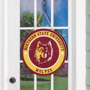 Northern State University Round Door Décor with Hanging Rope, 18x18