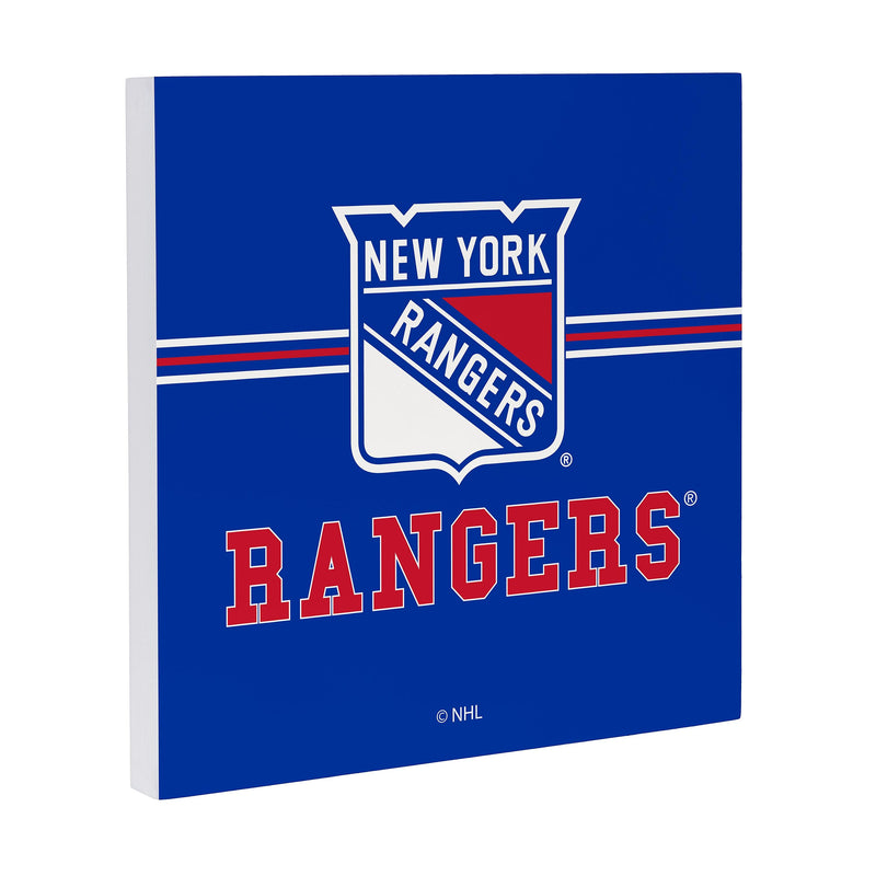 New York Rangers Wood Wall Sign, 12x12