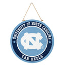 University of North Carolina Round Door Decor with Hanging Rope, 18x18