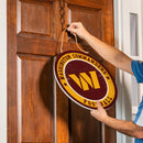 Washington Commanders Round Door Decor with Hanging Rope, 18x18