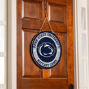 Penn State Round Door Décor with Hanging Rope, 18x18