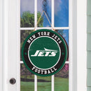 New York Jets Round Door Décor with Hanging Rope, 18x18