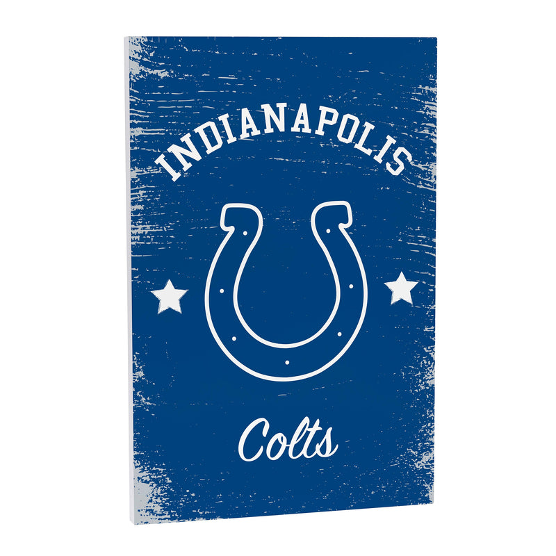 Indianapolis Colts Wood Wall Sign, 16x24