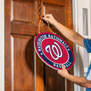 Washington Nationals Round Door Decor with Hanging Rope, 18x18