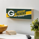Green Bay Packers Mantle Sign, Down Home Fans, 5x18