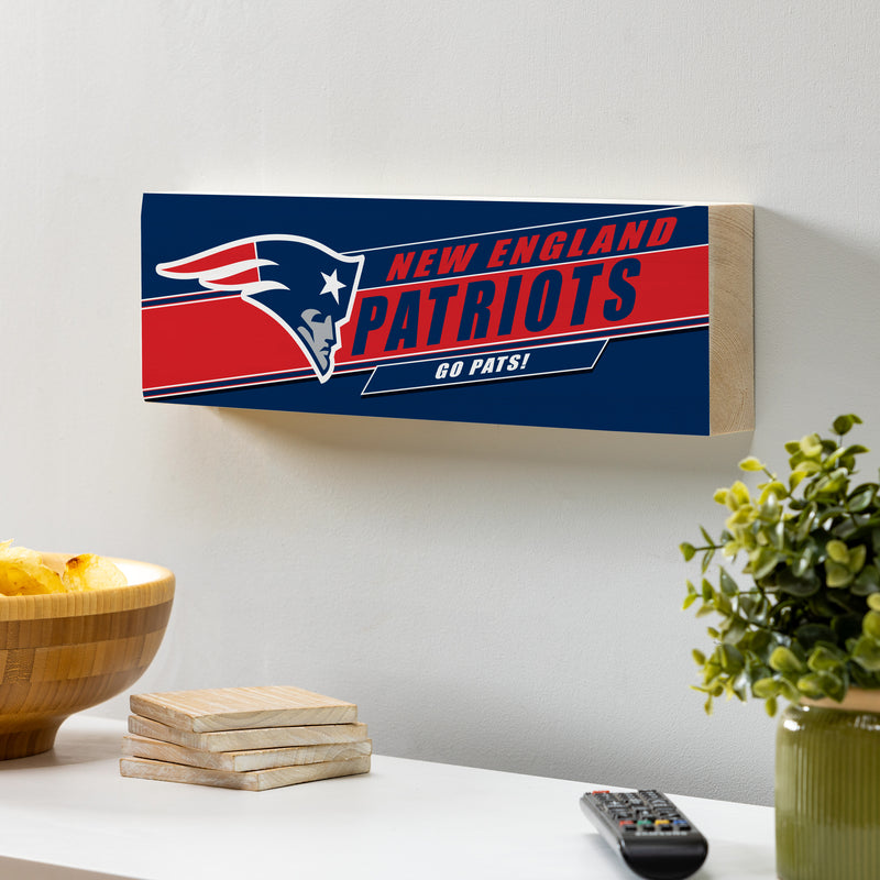 New England Patriots Mantle Sign, Down Home Fans, 5x18