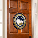 Georgia Southern University Round Door Decor with Hanging Rope, 18x18