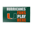 University of Miami Fan PVC Mat, 28"x16"