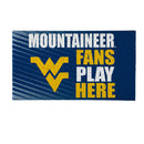 West Virginia University Fan PVC Mat, 28"x16"