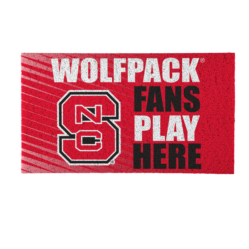North Carolina State University Fan PVC Mat, 28"x16"