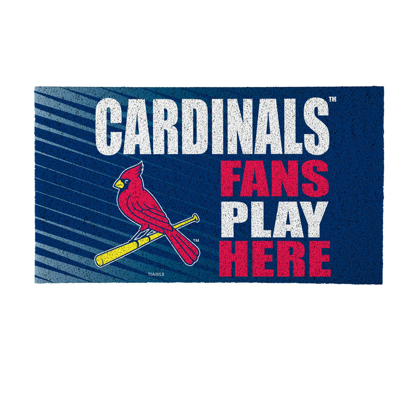 St Louis Cardinals Fan PVC Mat, 28"x16"