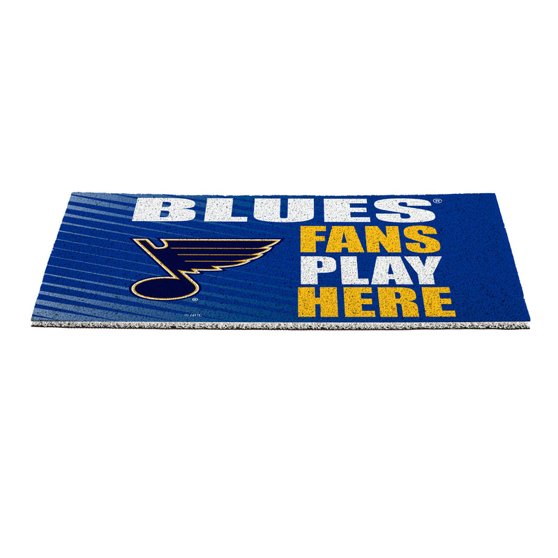 St Louis Blues Fan PVC Mat, 28"x16"