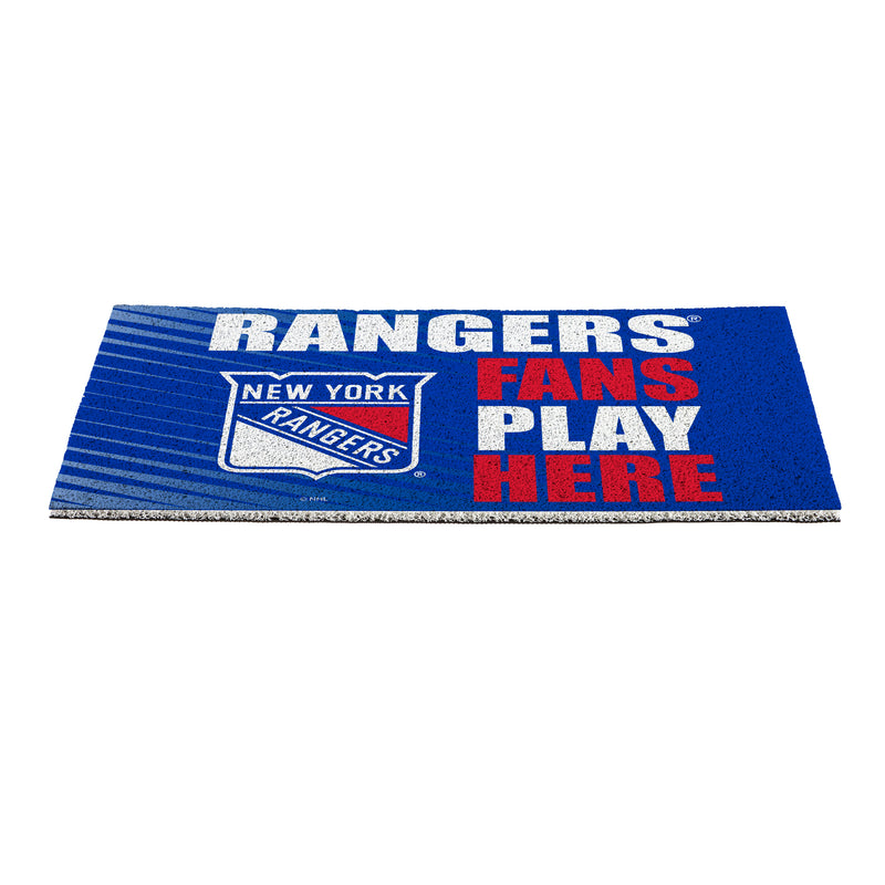 New York Rangers Fan PVC Mat, 28"x16"