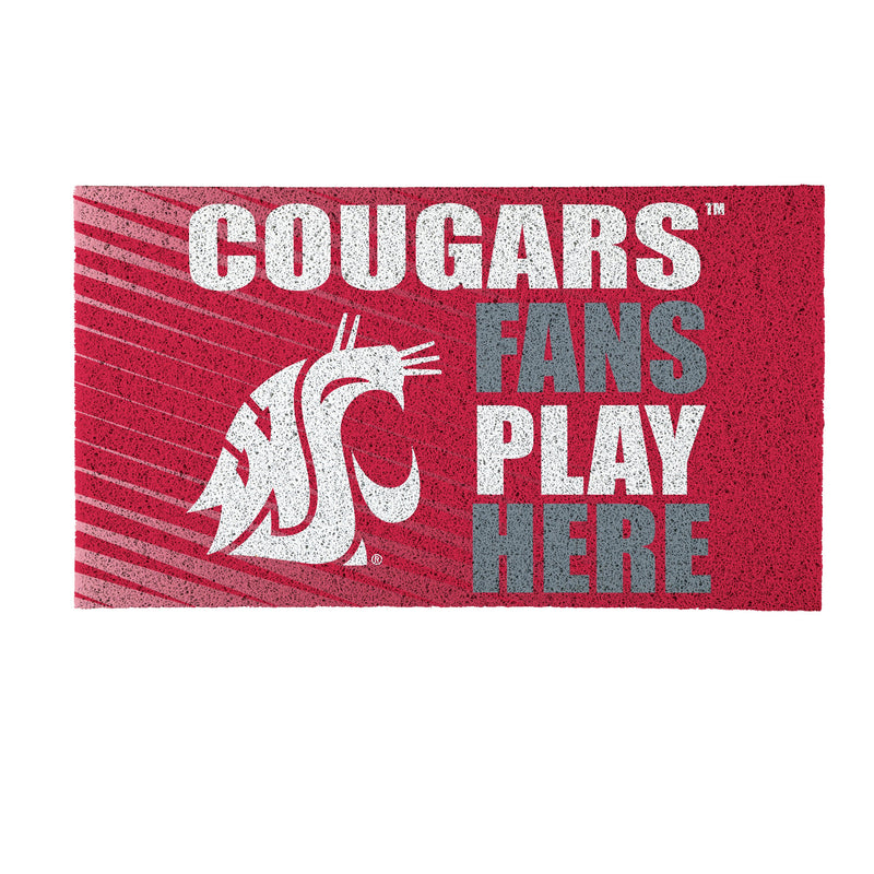 Washington State University Fan PVC Mat, 28"x16"
