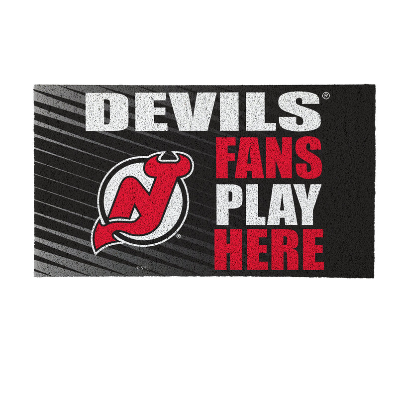 New Jersey Devils Fan PVC Mat, 28"x16"