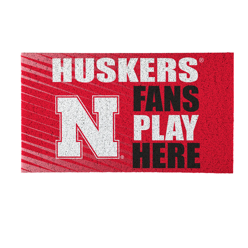 University of Nebraska Fan PVC Mat, 28"x16"