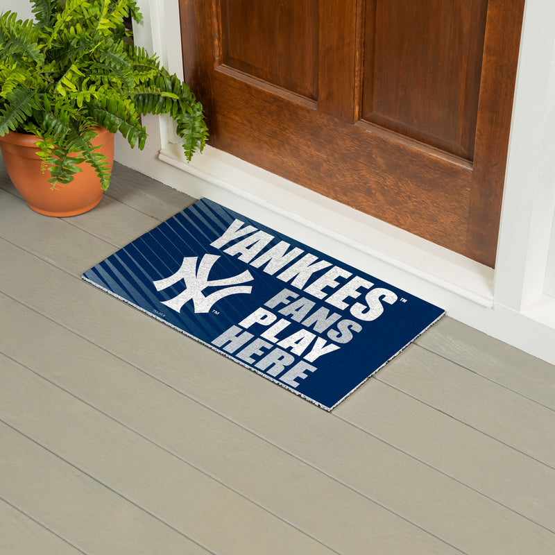 New York Yankees Fan PVC Mat, 28"x16"