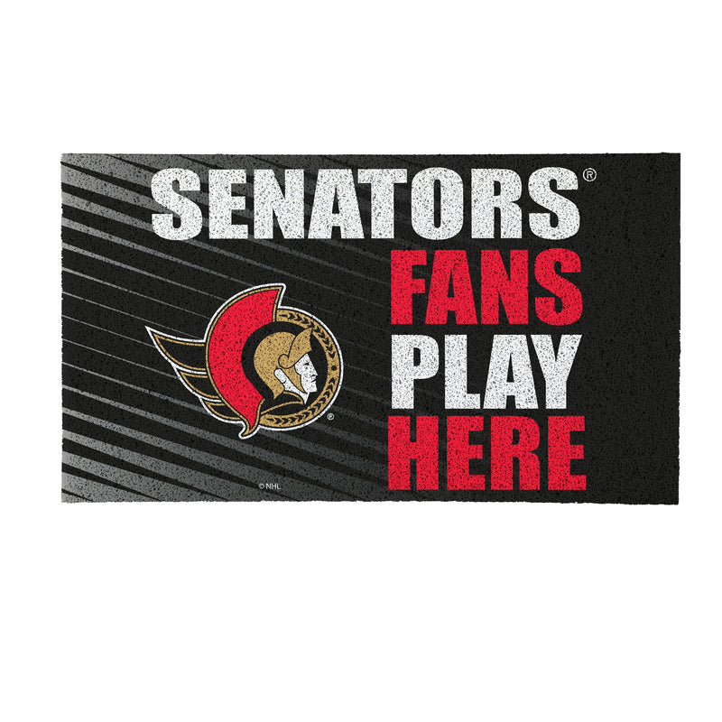 Ottawa Senators Fan PVC Mat, 28"x16"
