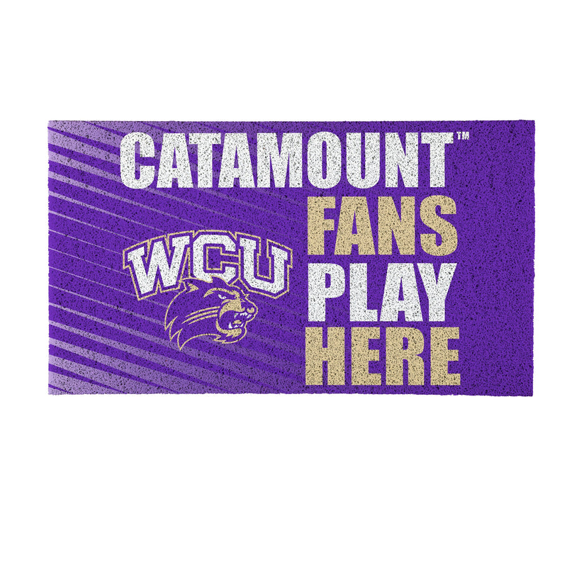 Western Carolina University Fan PVC Mat, 28"x16"