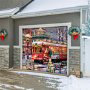 Christmas Trolley Ride Single Garage Door Cover