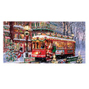 Christmas Trolley Ride Double Garage Door Cover