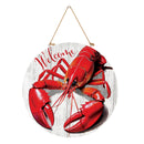 Coastal Door Decor Welcome Lobster 18"
