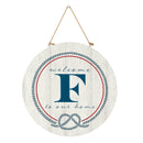 Coastal Door Decor Monogram White 18" F