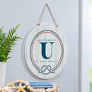 Coastal Door Decor Monogram White 18" U