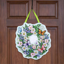 Welcome Butterfly Garden Wreath Door Decor