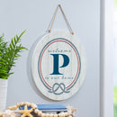 Coastal Door Decor Monogram White 18" P