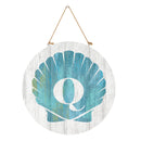 Coastal Door Decor Shell Monogram 18" Q