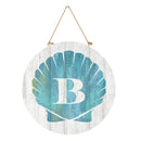 Coastal Door Decor Shell Monogram 18" B