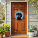Pet Central Dog Wood Round Door Decor, Dachshund, 18"