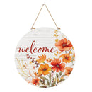 Harvest Blossom Wildflowers Wood Door Decor, 18"