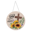 With God Anything Is Possible PVC 16"D Door Decor