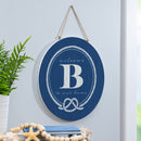 Coastal Door Decor Monogram Blue 18" B