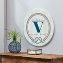Coastal Door Decor Monogram White 18" V