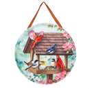 Bird Feeder Friends Door Decor