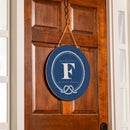 Coastal Door Decor Monogram Blue 18" F