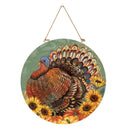 Harvest Blossom Turkey Wood Door Decor, 18"