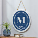 Coastal Door Decor Monogram Blue 18" M