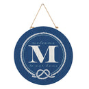 Coastal Door Decor Monogram Blue 18" M
