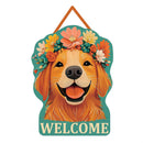Floral Dog Shaped Door Decor