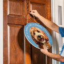 Pet Central Dog Wood Round Door Decor, Golden Doodle, 18"