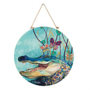 Seaside Retreat Wood Round Door Decor, Alligator, 18"