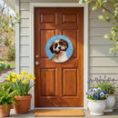 Pet Central Dog Wood Round Door Decor, Shih Tzu, 18"