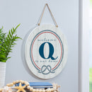Coastal Door Decor Monogram White 18" Q
